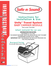 BRITAX Safe-n-Sound UNITY TRAVEL SYSTEM Manual