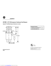 GE Disposall GFC720V Dimensional Information