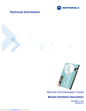 Motorola C24 CDMA 1X Developer's Manual