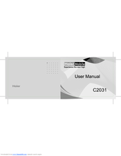 Haier C2031 User Manual