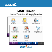 Garmin GDB 55 - MSN Direct Receiver Owner's Manual Supplement