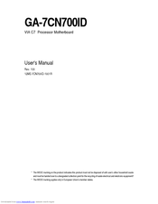 Gigabyte GA-7CN700ID User Manual