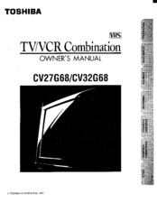 Toshiba CV27G68 Owner's Manual