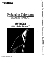 Toshiba ColorStream TW65G80 Owner's Manual