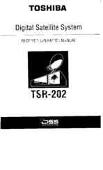 Toshiba TSR-202 Operation Manual