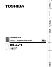 Toshiba M471 Owner's Manual