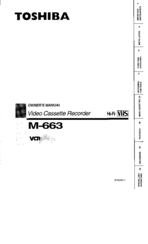 Toshiba M-663 Owner's Manual