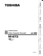 Toshiba M-672 Owner's Manual