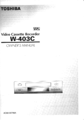 Toshiba W-403C Owner's Manual
