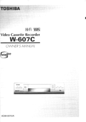 Toshiba W607C Owner's Manual