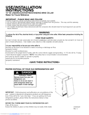 Viking DUWC152F Installation Instructions Manual