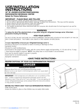 Viking Designer DUAR140R Installation Instructions Manual