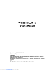 Winbook 37T1 User Manual