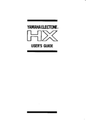 Yamaha Electone HX-1 User Manual