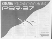 Yamaha Portatone PSR-37 Owner's Manual