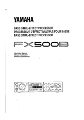 Yamaha FX500B Operation Manual