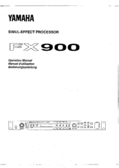 Yamaha FX900 Operation Manual