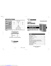 Zojirushi UltraSlim PA-MTC14 Operating Instructions Manual