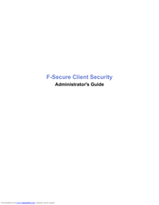 F-SECURE ANTI-VIRUS FOR MICROSOFT EXCHANGE 9.00 Administrator's Manual