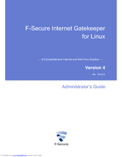 F-Secure INTERNET GATEKEEPER FOR LINUX 4.01 Administrator's Manual