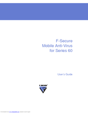 F-SECURE MOBILE ANTI-VIRUS FOR SERIES 60 User Manual