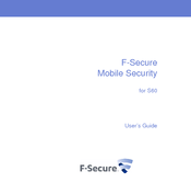 F-SECURE MOBILE SECURITY FOR S60 - User Manual