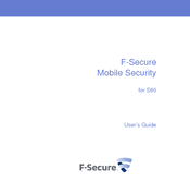 F-Secure MOBILE SECURITY FOR S60 User Manual