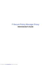 F-Secure POLICY MANAGER PROXY 2.0 Administrator's Manual