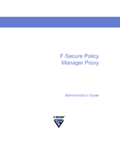F-Secure POLICY MANAGER PROXY Administrator's Manual
