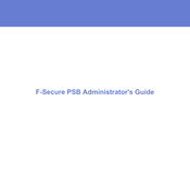 F-SECURE PSB - ADMINISTRATORS GUIDE FOR CUSTOMERS Manual