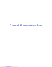 F-SECURE PSB Manual