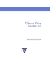 F-Secure POLICY MANAGER 7.0 Administrator's Manual