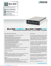 FREECOM BLU-RAY COMBO Datasheet