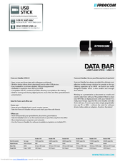 FREECOM DATA BAR Datasheet