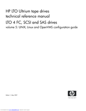 HP LTO-4 Ultrium 1760 Technical Reference Manual