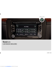 SKODA CAR RADIO BOLERO - FOR SUPERB Manual