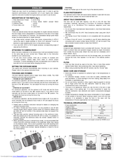 SIGMA 18-35mm F1.8 DC HSM Instruction Booklet