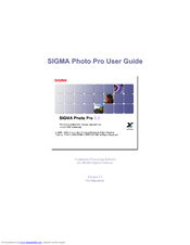 SIGMA PHOTO PRO - VERSION 3.3 Manual