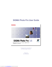 SIGMA PHOTO PRO - VERSION 3.5 Manual