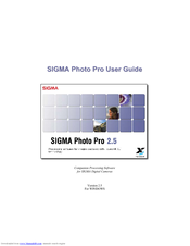 SIGMA PHOTO PRO 2.5 Manual