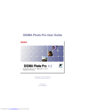 SIGMA PHOTO PRO 4.2 - FOR WINDOWS Manual
