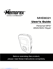 Memorex MHD8021 - 2 GB Digital Player User Manual