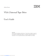 IBM VXA-2 - Tape Drive - VXAtape User Manual