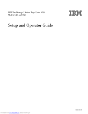 IBM TotalStorage Ultrium 3580 L23 Setup And Operator Manual