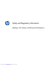HP TouchSmart 610-1000 Safety And Regulatory Information Manual