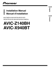 Pioneer AVIC-Z140BH Installation Manual