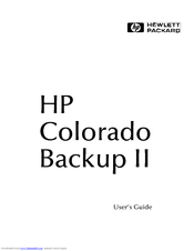 HP C4405A - Colorado 14GB Tape Drive User Manual