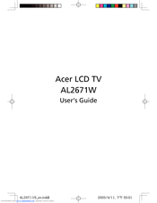 Acer AL2671W User Manual