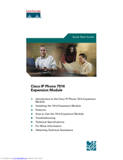 Cisco CP-7914 - 7914 - Key Expansion Module Quick Start Manual