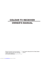 Haier 21F7A Owner's Manual